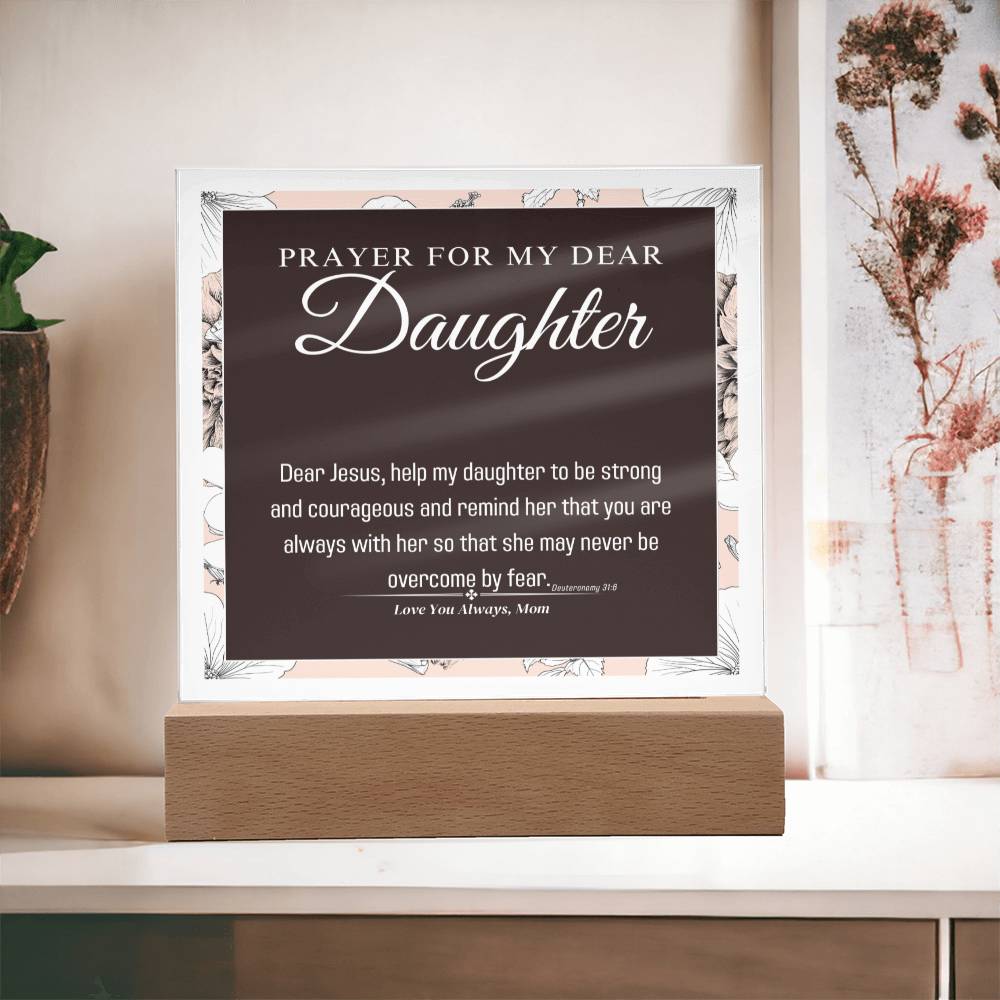 Acrylic Square Plaque, Prayer For Daughter, Gift For Daughter