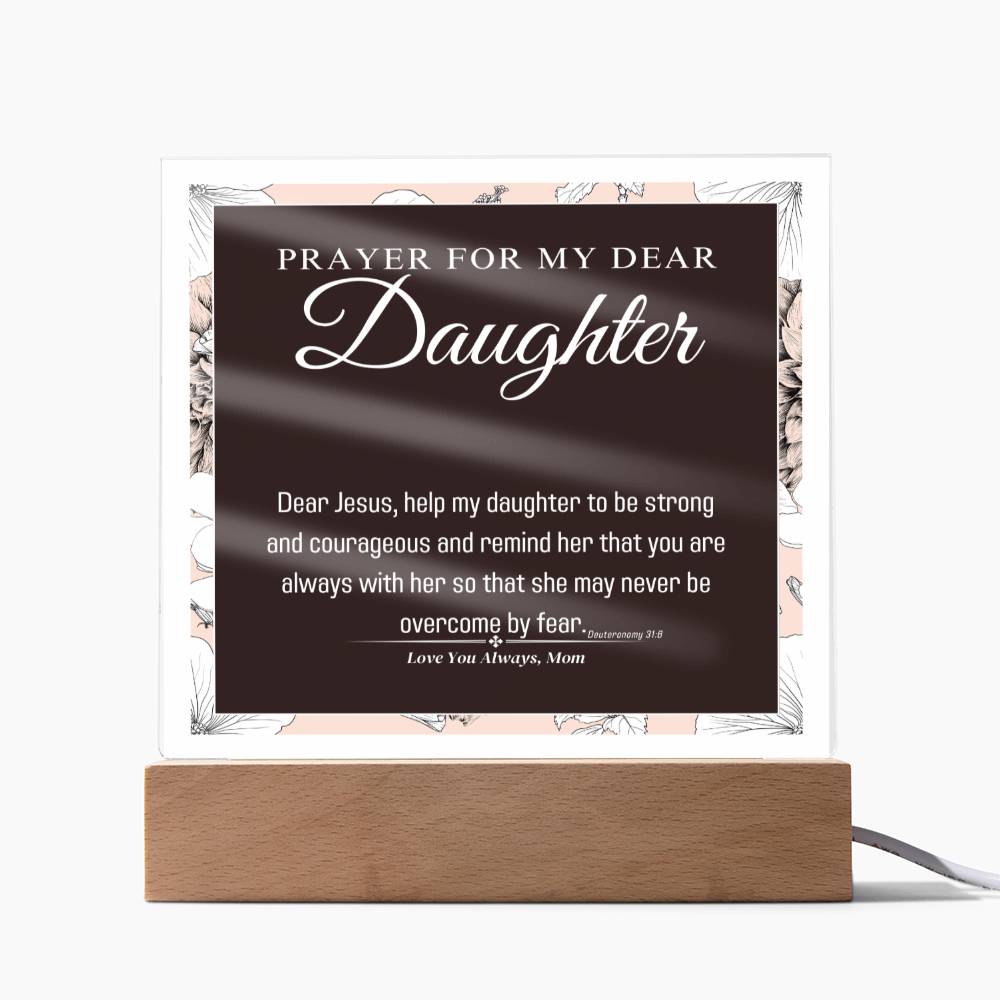 Acrylic Square Plaque, Prayer For Daughter, Gift For Daughter